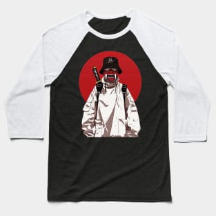 Japanese Samurai Vaporwave Urban Style Baseball T-Shirt